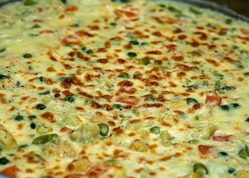 well baked Italian cheese lasagna