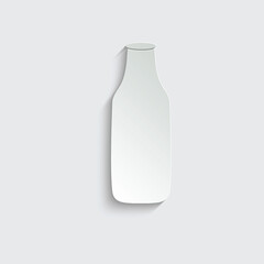 paper bottle of milk icon  vector