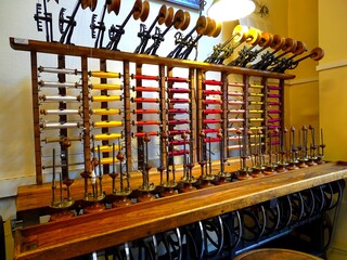 Europe, France, Auvergne Rhone Alpes region, city of Lyon, bobbin and silk thread loom