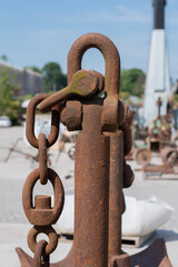 Naklejka premium rusty metal chain