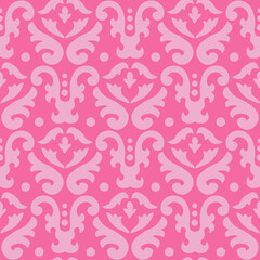 Dusty rose, luxury background, damask pattern, abstract festival background, abstract ornamental print, screen print texture, vector  illustration 