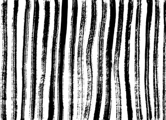Ink stripes texture. Zebra print, pattern. Abstract painting background. Vector hand drawn illustration. Black and white. Poster, banner, template.