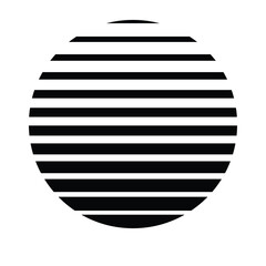 Circle element, round shape , halftone lines texture, retro style design