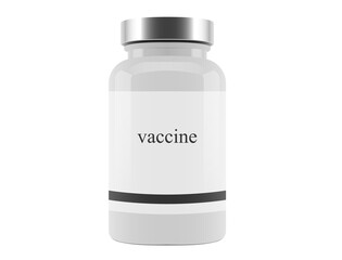 a bright colored vaccine bottle with a white sticker