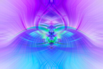 Abstract twirl effect added to a photo to create a background with blue pink purple colors
