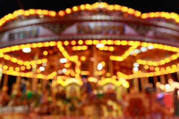 Blurred merry-go-round for background use