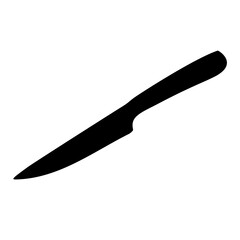 Kitchen and household knife, is also suitable for hunting. Vector image.