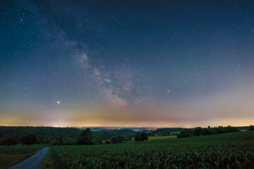The galactic center photographed from Gaiberg in Germany.