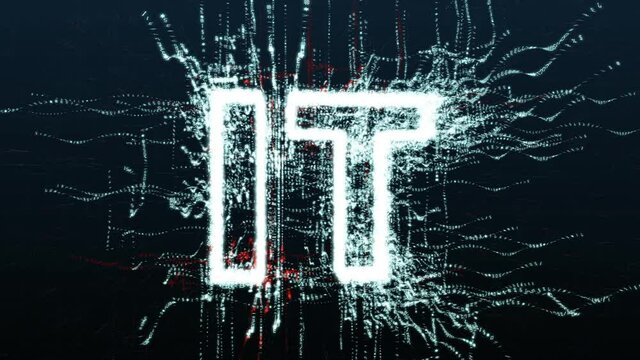Animation of the futuristic digital it Internet industry of the future. Development of electronic information technologies.