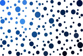 DARK BLUE vector  backdrop with dots. Glitter abstract illustration with blurred drops of rain. New template for your brand book.