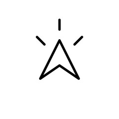 cursor arrow icon, computer mouse cursor arrow vector icon, flat design best vector cursor arrow illustration