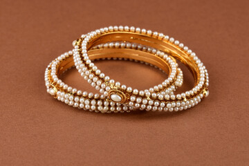 pearl bracelet bangle, Indian  Pearl (moti) bangles,  Indian Traditional Jewellery