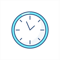 color icon, round watch with hands