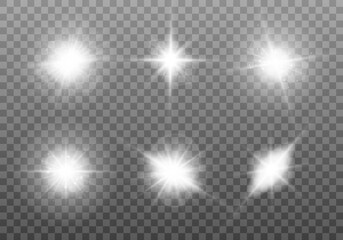 Obraz premium White sparkles, stars
