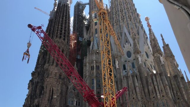 Barcelona, Spain, June 20, 2019, A group of people in front of a building