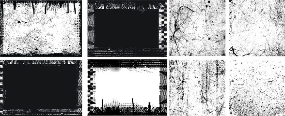 Grunge design textured elements . vector