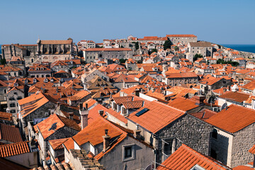 Fototapeta na wymiar City view of Old Town Dubrovnik, King's Landing, in Croatia