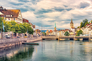 Fototapeta na wymiar Zurich city in the daytime, Switzerland