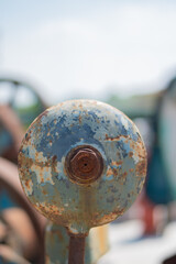 an old rusty iron mace
