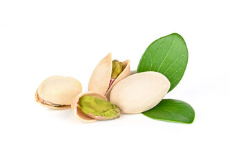 Pistachio isolated on white background.