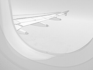 View from airplane window