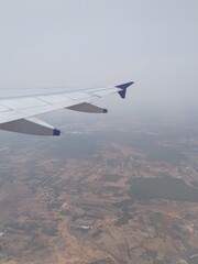 View from airplane window