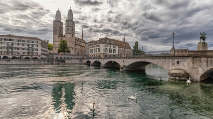 Obraz premium Zurich city in the daytime, Switzerland