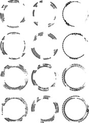 Grunge textured design elements . vector