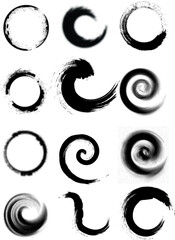 Grunge textured design elements . vector