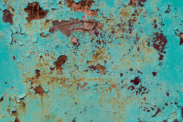 rusty iron and colored background