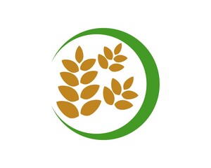 Circle swoosh and wheat