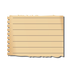 Retro colors Paper Element. Styled vintage scrapbook torn fragment with shadow. Grunge creative banners pattern. Jpeg