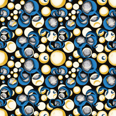 Creative seamless pattern with hand drawn circles. Geometric abstract texture. Polka dot.