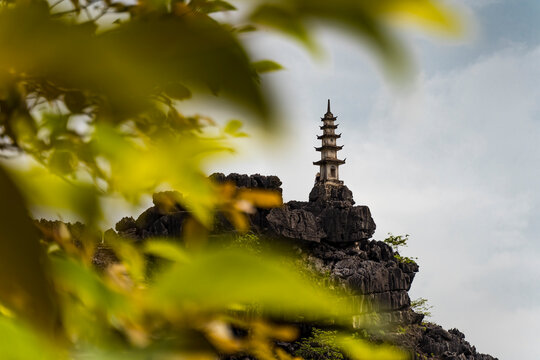 Vietnam, Ninh Binh Province, Ninh Binh, Mua Caves tower