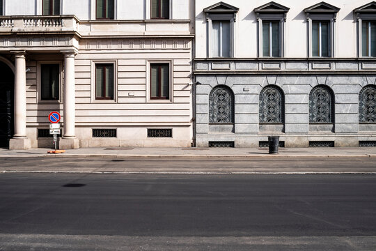 Italy, Milan, Corso Venezia street during COVID-19 outbreak