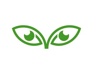 Herbal leaf with eye inside