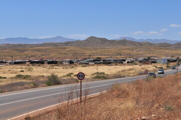 Fototapeta premium Migrant worker slum at Cabo de Gata, Almeria, Spain