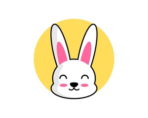 Fototapeta premium Cute bunny is smiling