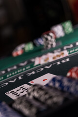 Casino Black Jack table