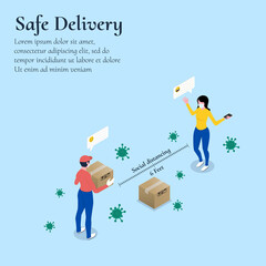 Social distancing ,Safe delivery service to protect from Corona virus