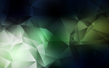Fototapeta premium Dark Green vector gradient triangles pattern. Colorful illustration in polygonal style with gradient. Polygonal design for your web site.