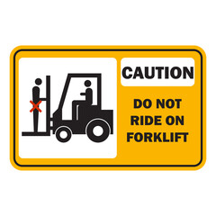 caution warning to handle your forklift vehicle in your industry, sign symbol. vector illustration