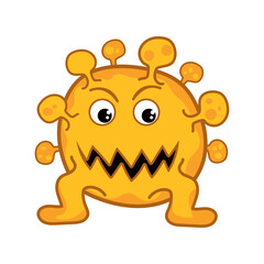 corona covid 19 virus logo isolated on white background for science symbol. vector illustration