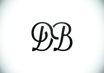 Initial Monogram Letter D B Logo Design Vector Template. D B Letter Logo Design