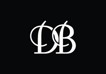 Initial Monogram Letter D B Logo Design Vector Template. D B Letter Logo Design