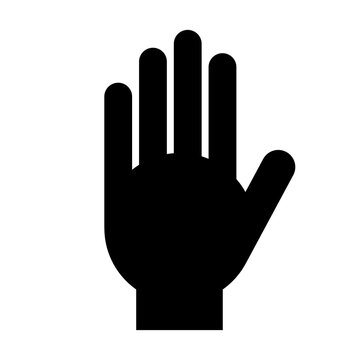 Simple Hand Icon. Vector Image.
