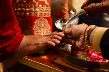 Indian traditional wear Hindu culture wedding celebration