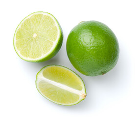 Limes Isolated On White Background