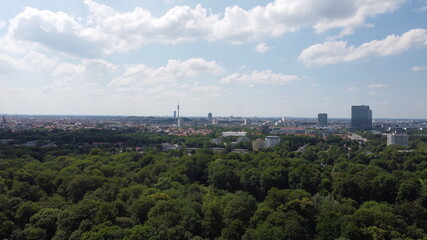 Fototapeta premium drone shot over trees