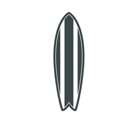 Surfboard icon. Vector surfboard icon. 